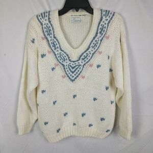 Vintage Hand Knit Cottage Core Sweater
